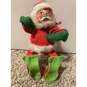 Vintage Annalee Mobilitee Dolls Poseable Santa Claus MCM Holiday 1971 USA